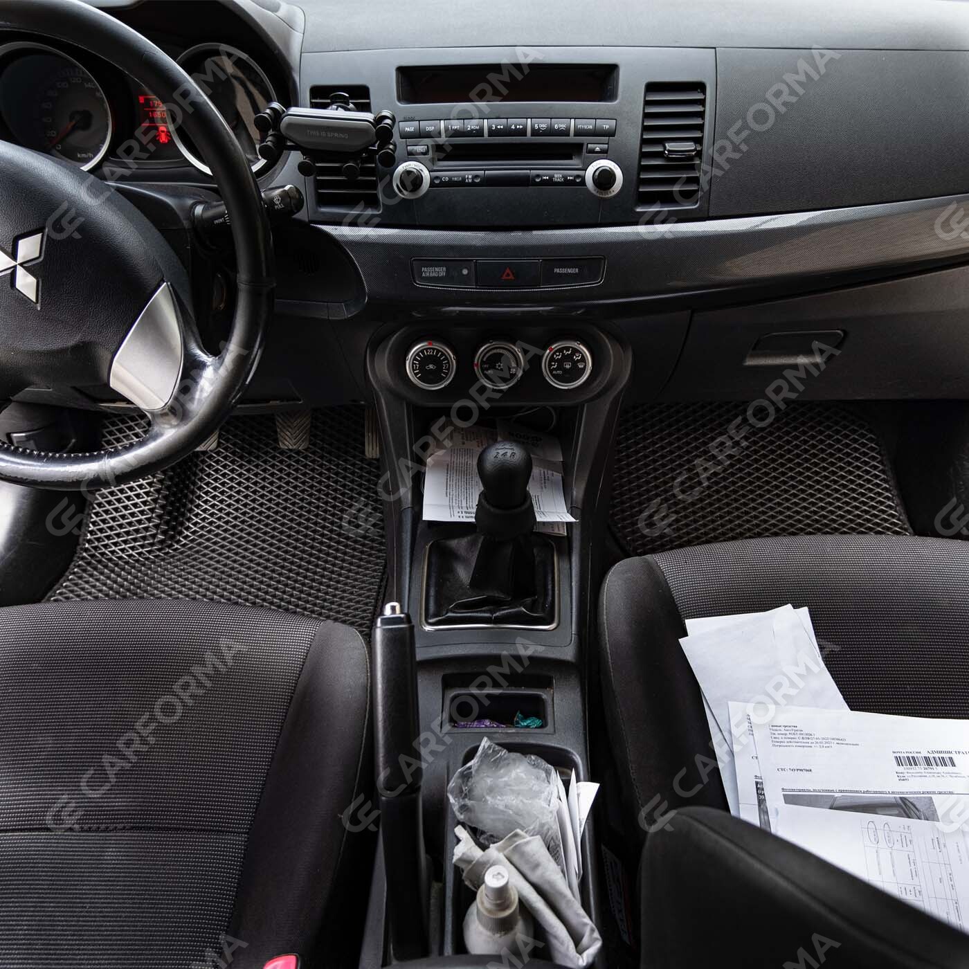 Ворсовые коврики на Mitsubishi Lancer X 2007&nbsp;-&nbsp;2017 в Тамбове