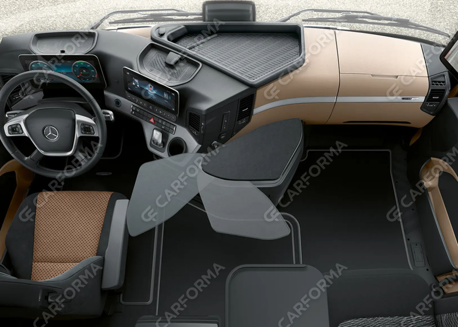 Ворсовые коврики на Mercedes Actros MP4 MP5 тягач GigaSpace 2011&nbsp;-&nbsp;2026 в Тамбове