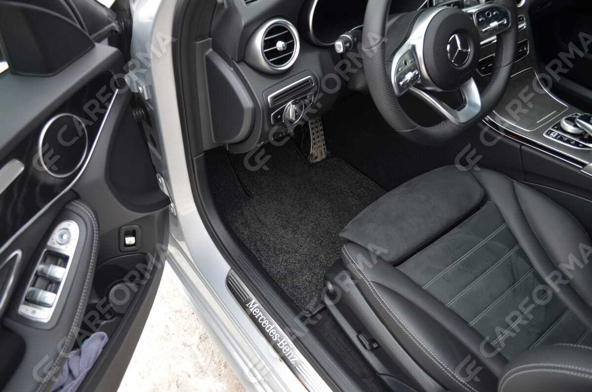 Ворсовые коврики на Mercedes C (W205) 2014&nbsp;-&nbsp;2023 в Тамбове