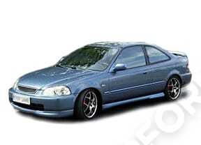 Ворсовые коврики на Honda Civic VI 2d 1995&nbsp;-&nbsp;2000